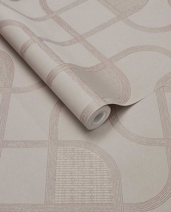 Geometrická vliesová tapeta na zeď, růžová, pruhy, 363261, Calm Crafted, Eijffinger