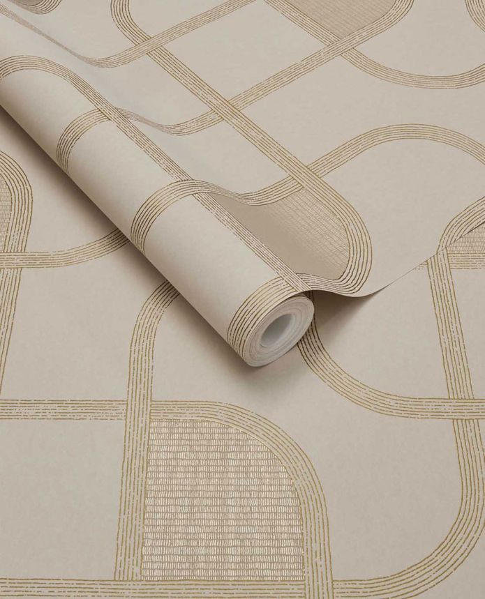 Geometrická vliesová tapeta na zeď, oranžovo-růžová, pruhy, 363263, Calm Crafted, Eijffinger