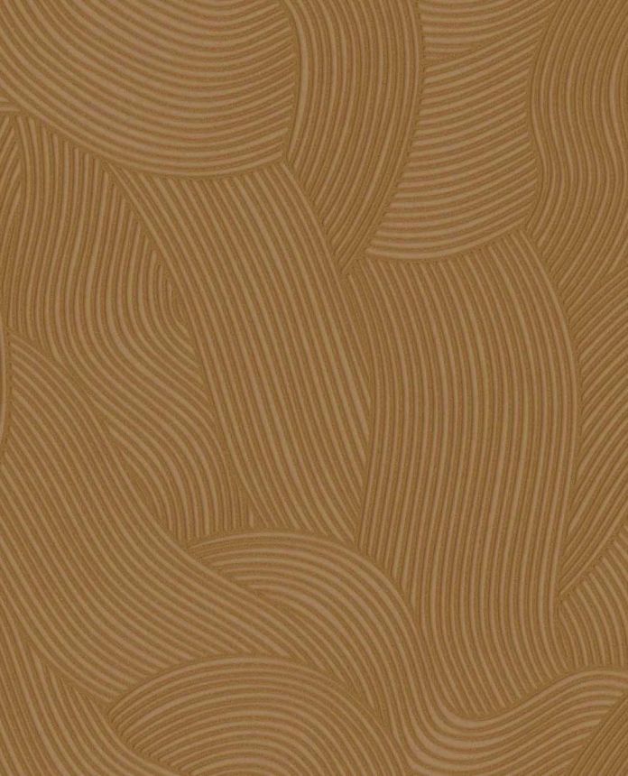 Vliesová tapeta na zeď, oranžovo-hnědá, vlnky, 363275, Calm Crafted, Eijffinger