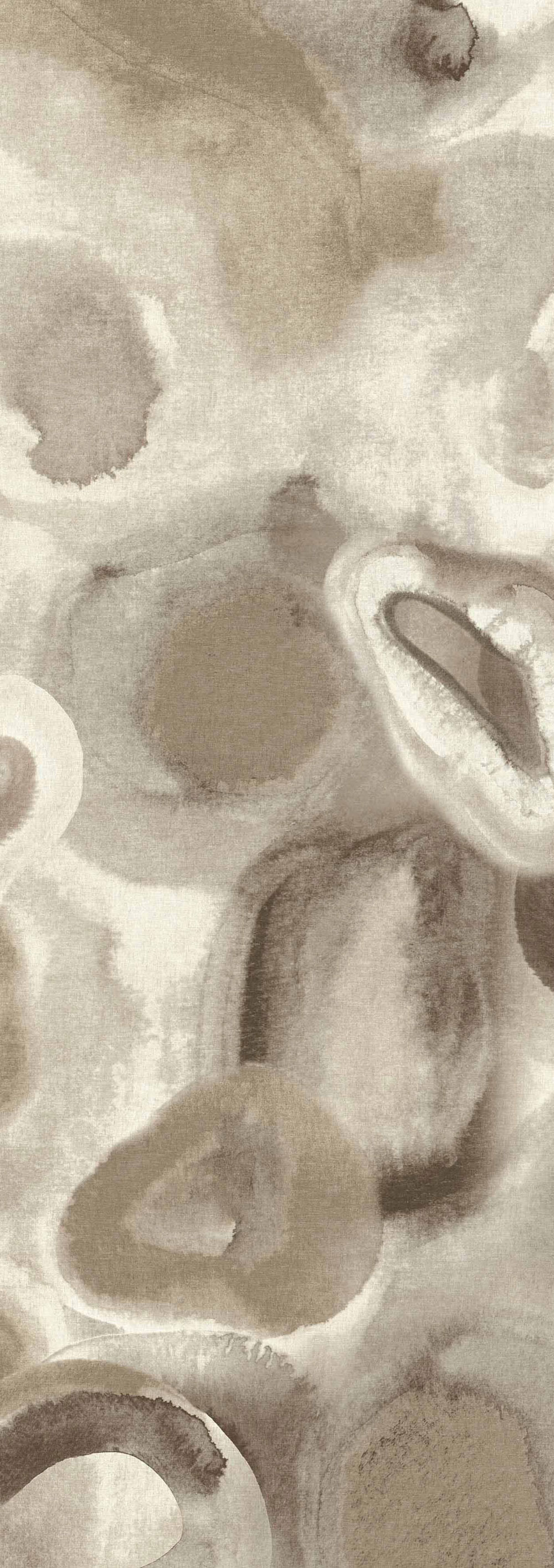 Abstraktní obrazová tapeta, šedá, béžová, Akvarel, DGERO3022-260, Erosion, Masureel