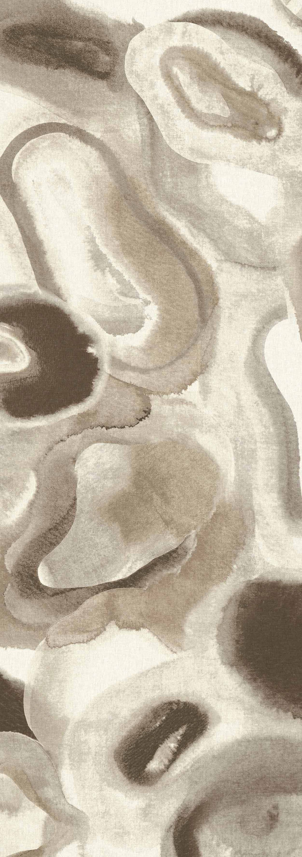 Abstraktní obrazová tapeta, šedá, béžová, Akvarel, DGERO3024-300, Erosion, Masureel