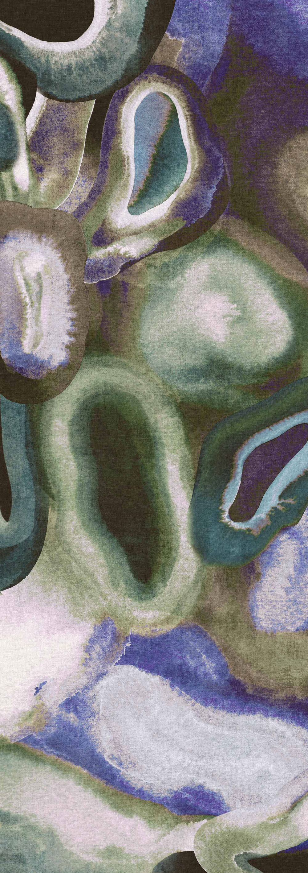 Abstraktní obrazová tapeta, zelená, modrá, Akvarel, DGERO3041-260, Erosion, Masureel