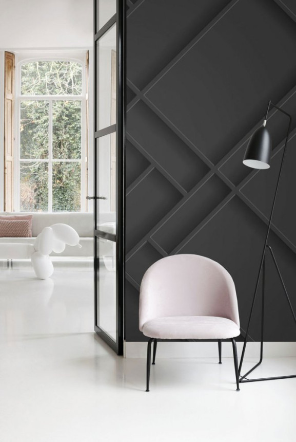 Vliesová fototapeta na zeď 3d černý panel 158937, 200x300cm, Black & White, Esta