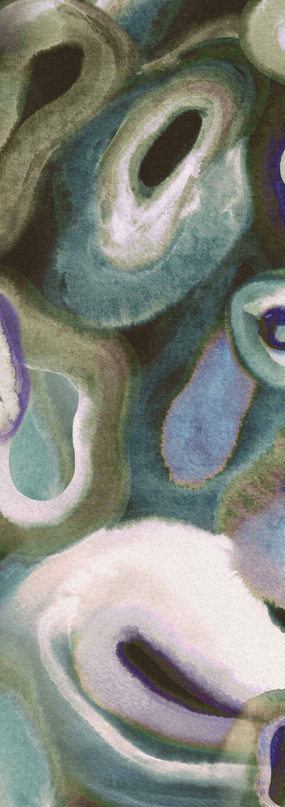 Abstraktní obrazová tapeta, zelená, šedá, Akvarel, DGERO3043-260, Erosion, Masureel