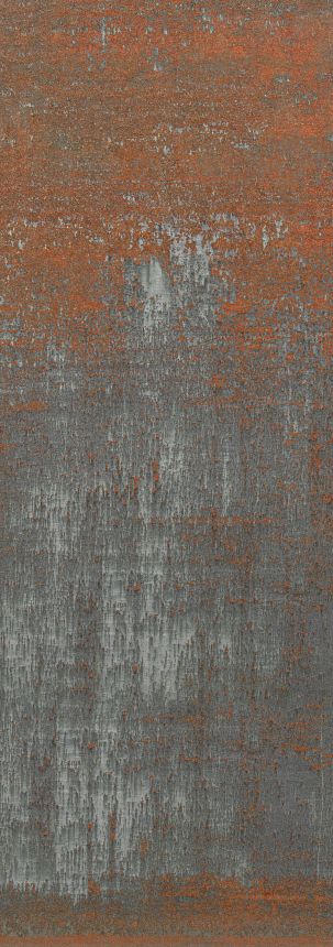 Luxusní vliesová obrazová tapeta, šedá, oranžová, Imitace rezavého plechu, DGERO4012-260, Erosion, Masureel