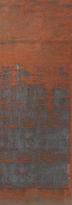 Luxusní vliesová obrazová tapeta, šedá, oranžová, Imitace rezavého plechu, DGERO4016-260, Erosion, Masureel