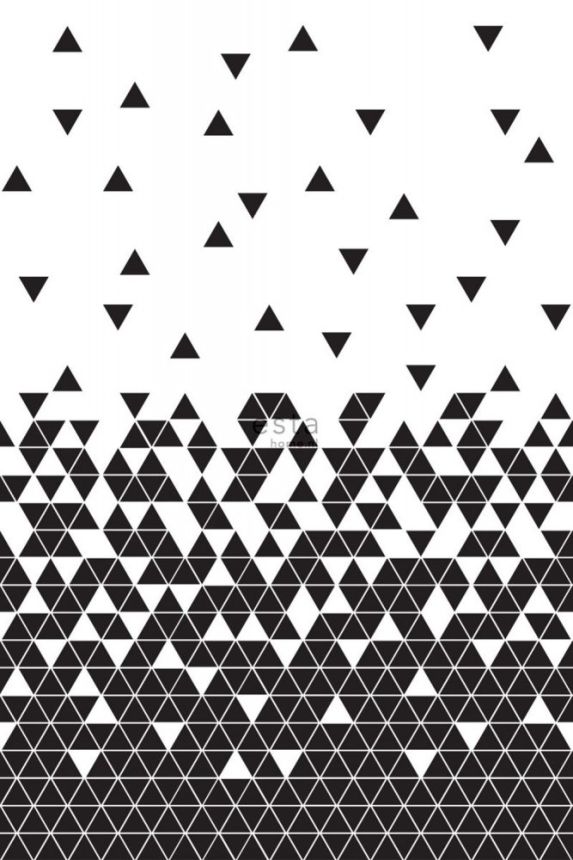 Vliesová fototapeta na zeď trojúhelníky 158906, 1,86 x 2,79 m,  Black & White, Scandi cool, Esta