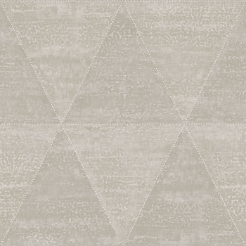 Metalická vliesová tapeta, imitace kovových trojúhelníků 347590, Matières - Metal, Origin
