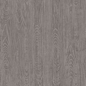 Metalická vliesová tapeta na zeď šedohnědá, imitace dřeva 347556, Matières - Wood, Origin