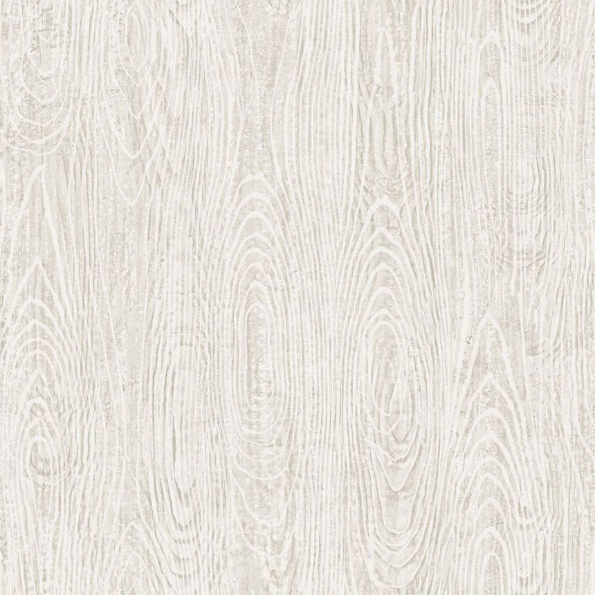 Metalická šedobéžová vliesová tapeta na zeď, imitace dřeva 347554, Matières - Wood, Origin