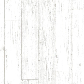 Metalická šedostříbrná vliesová tapeta na zeď, imitace dřeva, palubek 347551, Matières - Wood, Origin