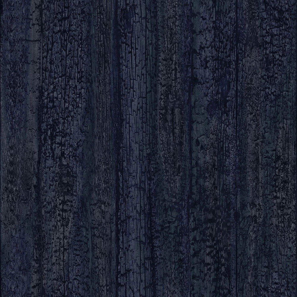 Tmavě modrá vliesová tapeta, imitace dřeva 347532, Matières - Wood, Origin
