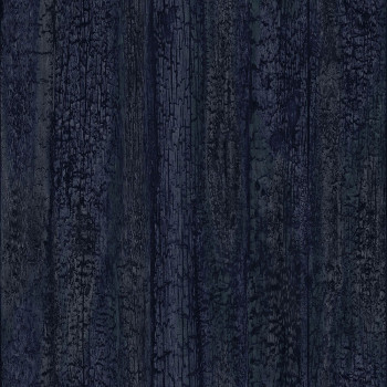Tmavě modrá vliesová tapeta, imitace dřeva 347532, Matières - Wood, Origin