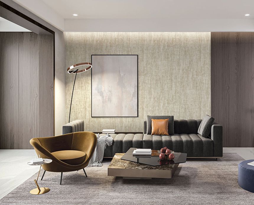 Vliesová tapeta na zeď, béžovo-šedá, imitace hrubé látky, RE521024, Renaissance, Design Id