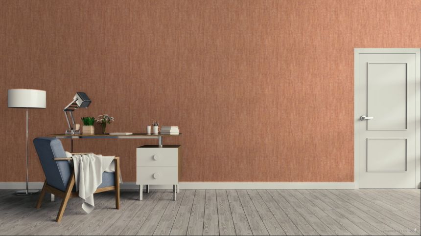 Vliesová tapeta na zeď, oranžovo-růžová, imitace hrubé látky, RE521026, Renaissance, Design Id