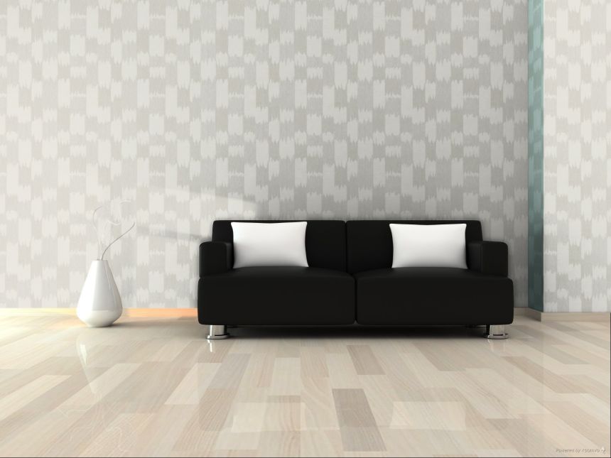 Abstraktní vliesová tapeta na zeď, šedo-stříbrná, bílá, pruhy, RE521031, Renaissance, Design Id