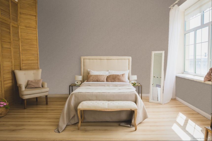 Vliesová tapeta na zeď, hnědá, šedo-béžová, imitace žíhané látky, RE521045, Renaissance, Design Id