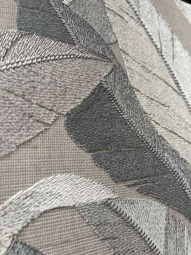 Vliesová tapeta na zeď, modrá, béžovo-šedá, listy, RE521054, Renaissance, Design Id