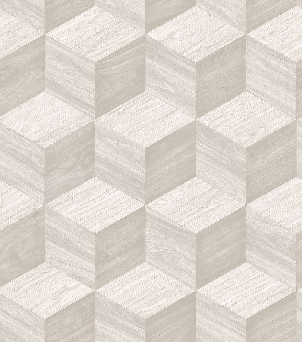 3D vliesová tapeta na zeď, světle béžovo-šedá, imitace dřeva, RE521091, Renaissance, Design Id