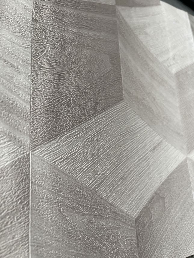 3D vliesová tapeta na zeď, světle béžovo-šedá, imitace dřeva, RE521091, Renaissance, Design Id