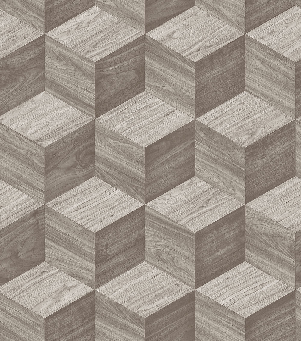 3D vliesová tapeta na zeď, šedá, imitace dřeva, RE521092, Renaissance, Design Id