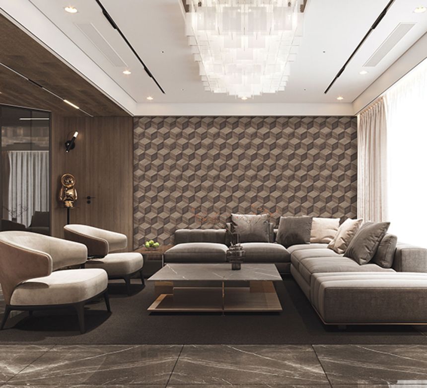 3D vliesová tapeta na zeď, hnědá, imitace dřeva, RE521094, Renaissance, Design Id