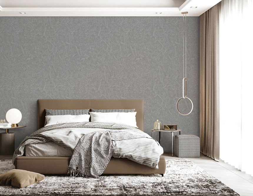 Vliesová tapeta na zeď, šedá, imitace dřeva, RE521104, Renaissance, Design Id
