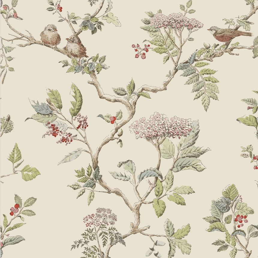 Vliesová tapeta na zeď, krémová, větvičky, 113346,  Laura Ashley Signature   ROZBALENO