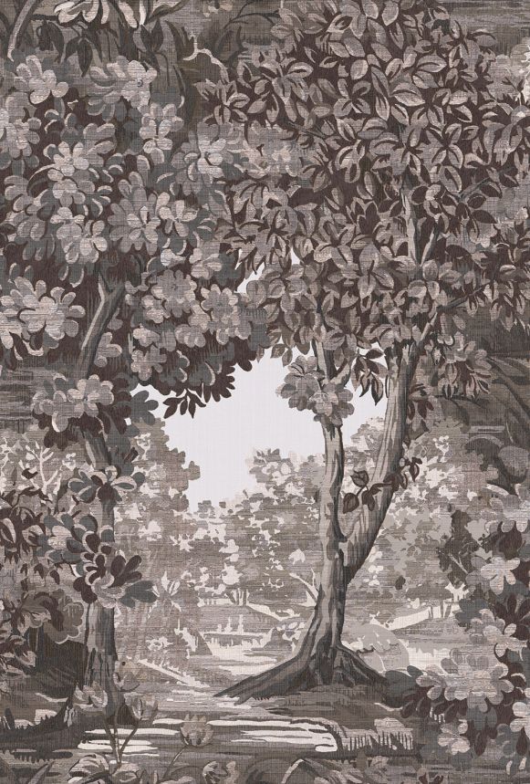 Vliesová tapeta na zeď, hnědo-šedá, stromy, 127903, Arboretum, Graham Brown Premium   ROZBALENO