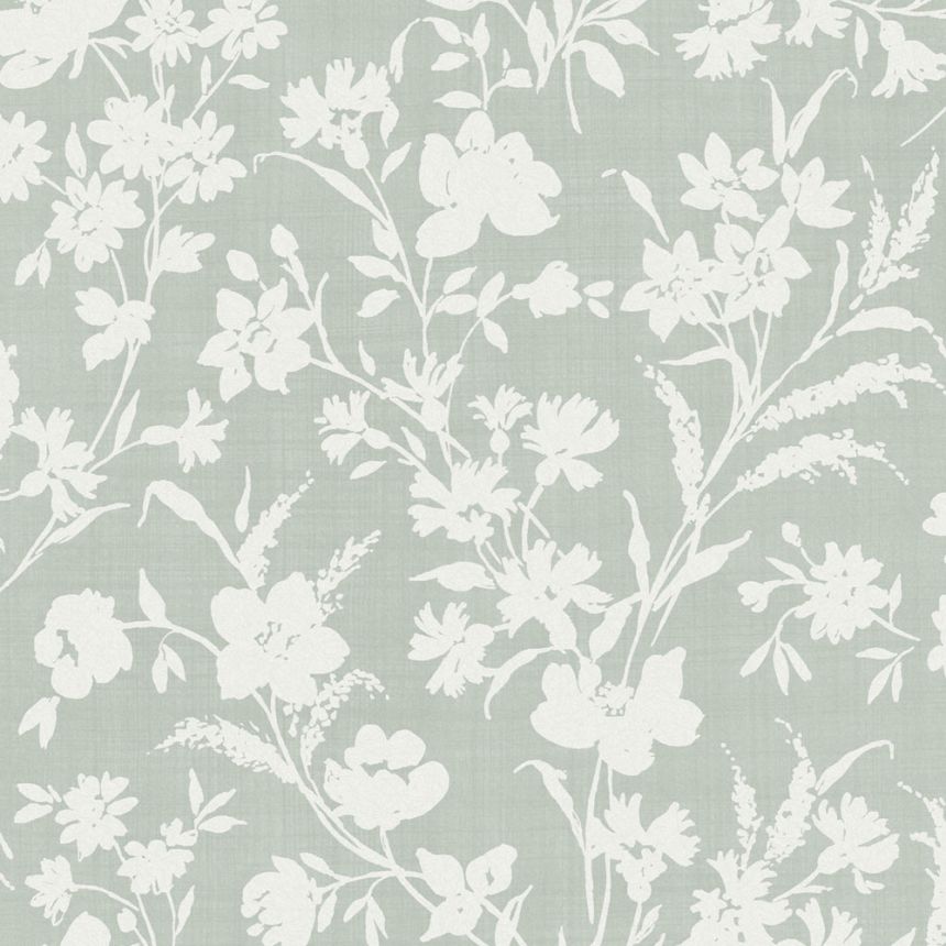 Vliesová  tapeta na zeď, zelená, květiny, 119855, Laura Ashley 3, 4   ROZBALENO