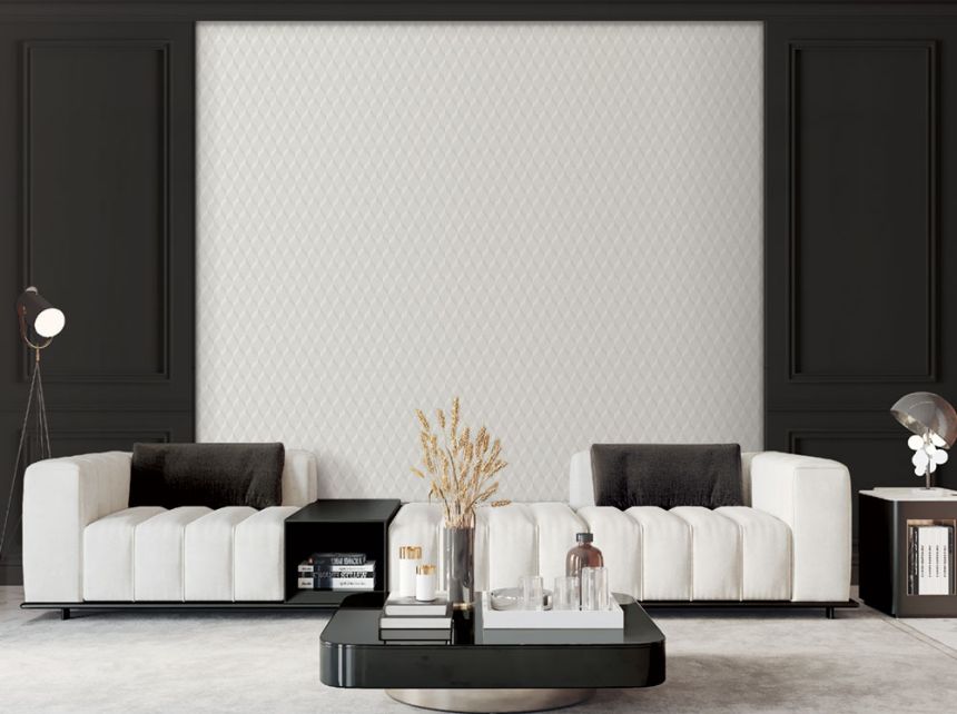 Luxusní šedo-stříbrná vliesová 3d tapeta na zeď, GR322303, Grace, Id Design   ROZBALENO