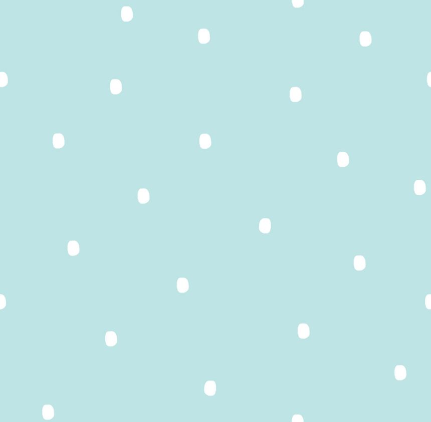 Tyrkysová papírová tapeta s puntíky / skvrnami, 460-1, Pippo, Ichwallcoverings   ROZBALENO