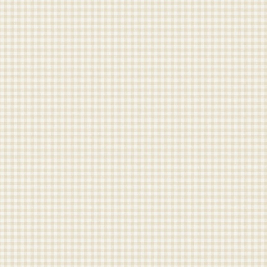 Vliesová tapeta na zeď, béžovo-bílá, káro, 7867, Newbie Wallpaper, Borastapeter   ROZBALENO