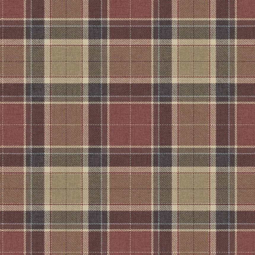 Tapeta Stirling, červená, béžová, CA10411, Carl Robinson Edition 24 The Highlands