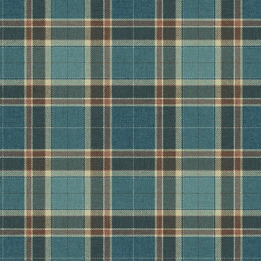 Tapeta Stirling, modrá, červená, CA10412, Carl Robinson Edition 24 The Highlands