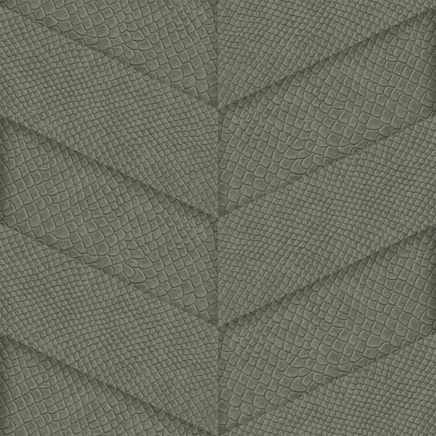 Vliesová tapeta na zeď zelená, parketový vzor kůže 347792, Luxury Skins, Origin