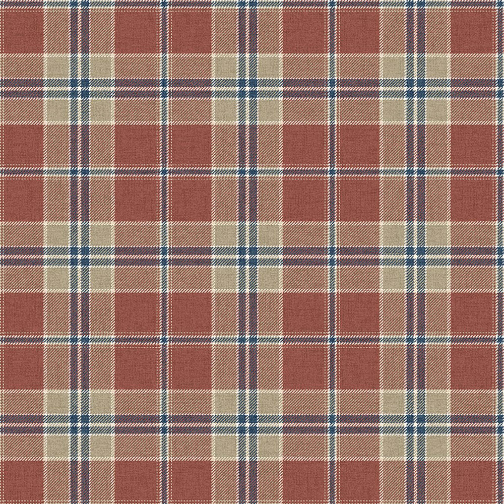 Tapeta Inveraray, červená, modrá, CA10901, Carl Robinson Edition 24 The Highlands
