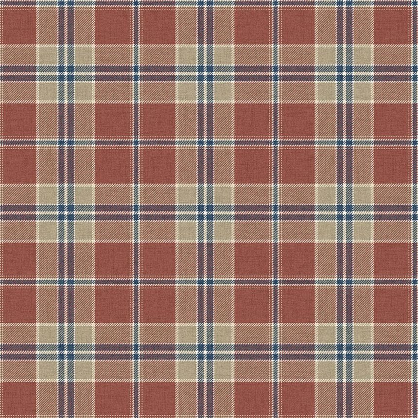 Tapeta Inveraray, červená, modrá, CA10901, Carl Robinson Edition 24 The Highlands