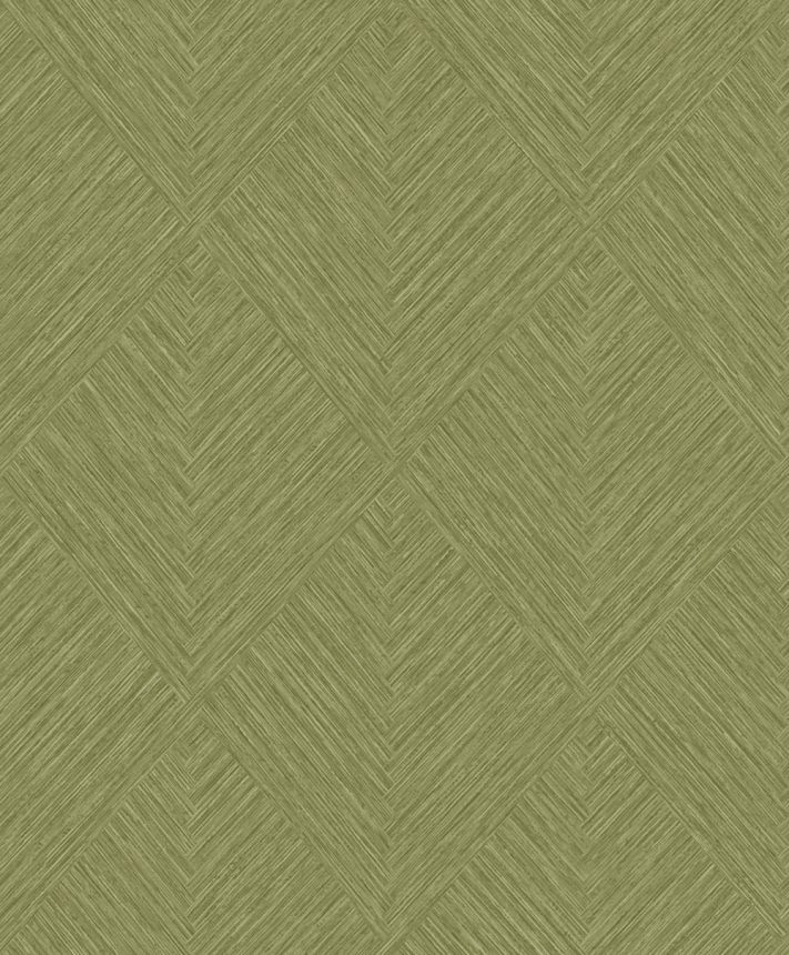 Vliesová tapeta na zeď, zelená, geometrická, PW3007, Precious Weaves, Grandeco   ROZBALENO