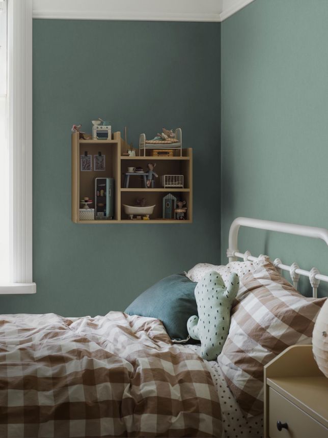 Vliesová tapeta na zeď, zeleno-modrá (petrolejová), Imitace látky, 4352, Linen, Borastapeter