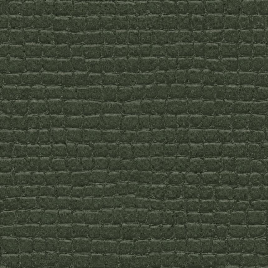 Vliesová tapeta na zeď zelená, imitace krokodýlí kůže 347781, Luxury Skins, Origin