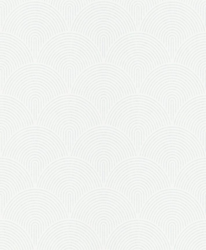 3D geometrická vliesová tapeta na zeď, bílá, 82593, Pia, Novamur