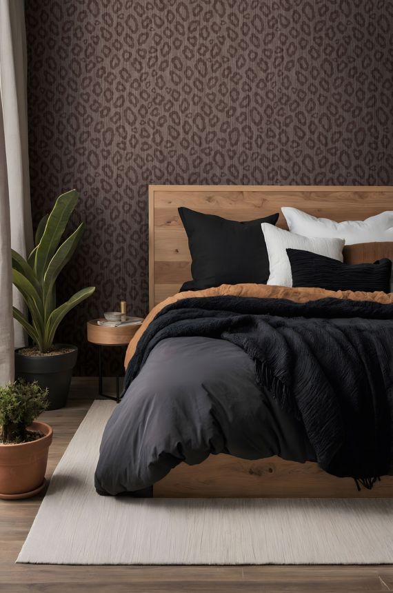 Vliesová tapeta na zeď, hnědá, Kůže leoparda, 89061, Pia, Novamur