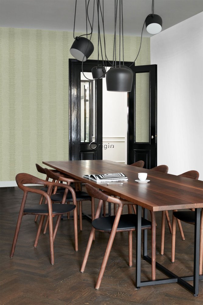 Béžová vliesová tapeta, imitace krokodýlí kůže 347771, Luxury Skins, Origin