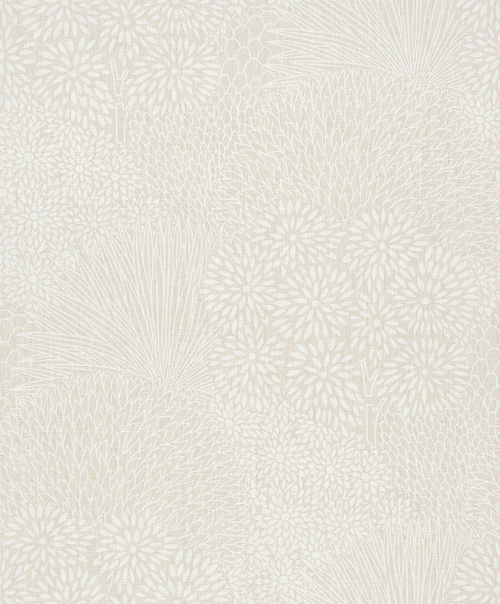 Tapeta s květinami a listy, žluto-béžová, bílá, 37034, Camargue, Marburg