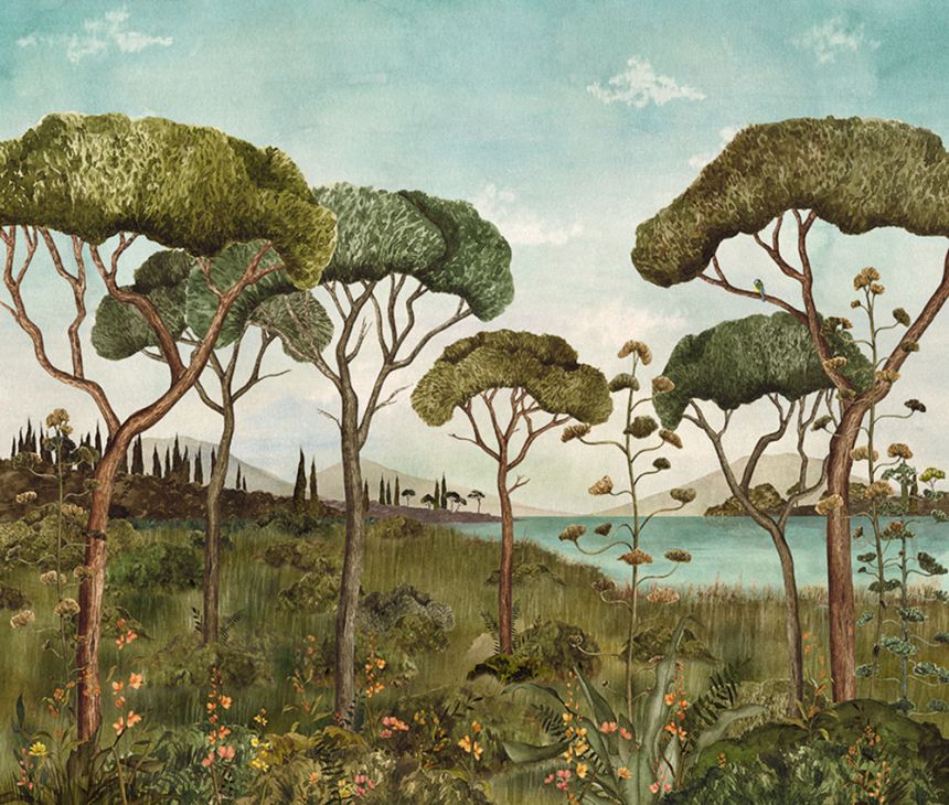 Obrazová tapeta Krajina se stromy, šedá, zelená, 36935, Camargue, Marburg