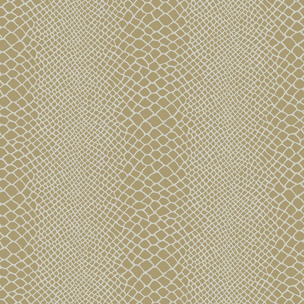 Zlatohnědá vliesová tapeta, imitace hadí kůže 347341, Luxury Skins, Origin