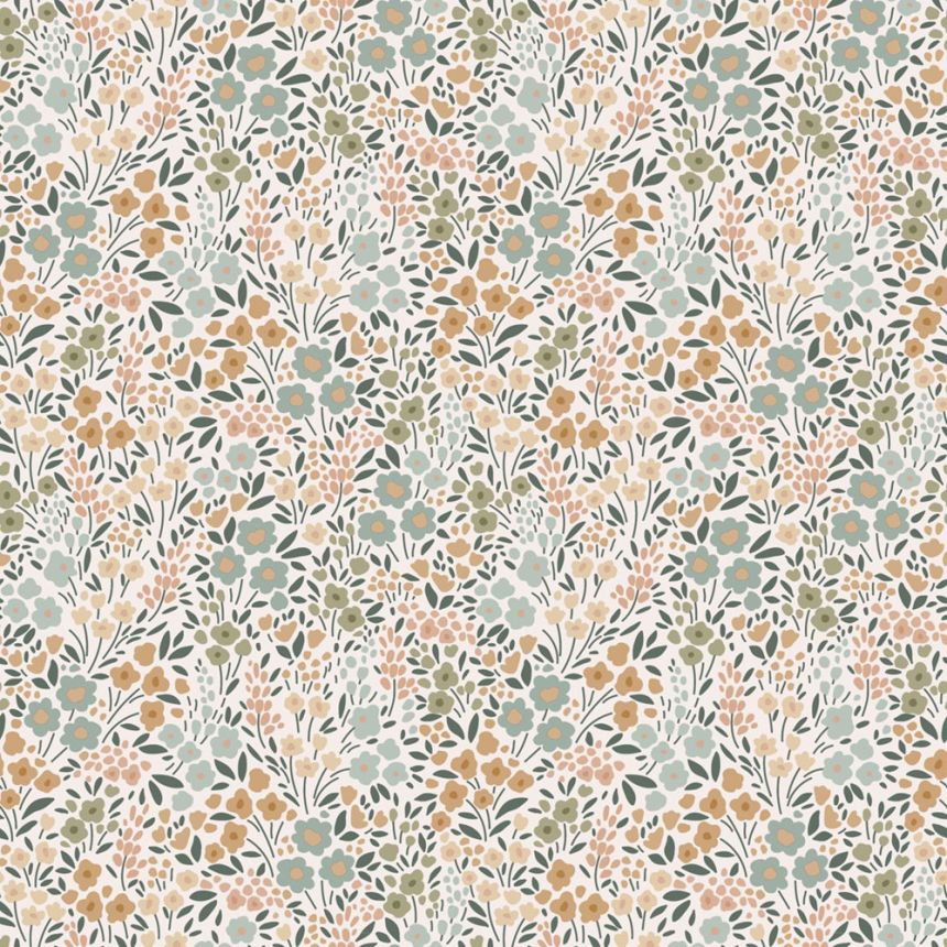 Květinová tapeta, zelená, 139837, Floral Fever, Esta Home