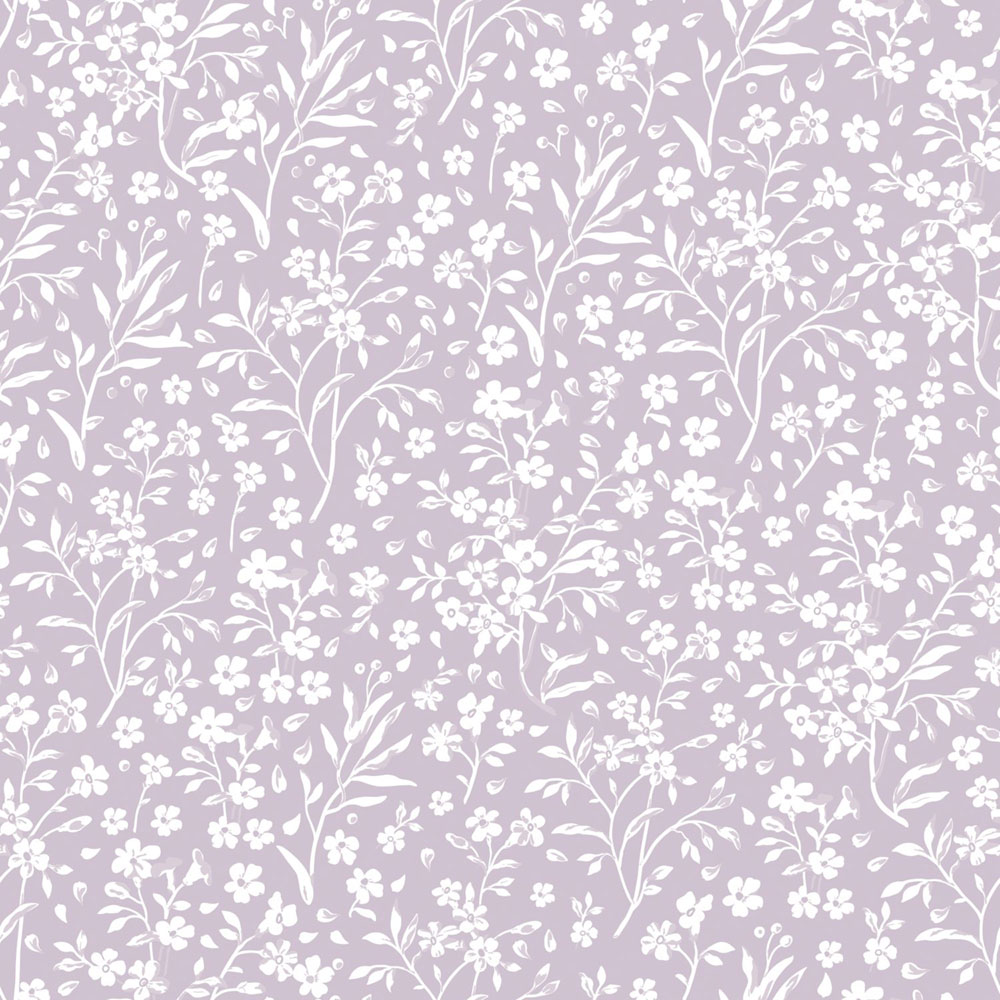Tapeta s drobnými květinami, fialová, 139883, Floral Fever, Esta Home