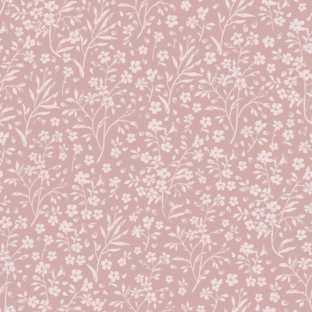 Tapeta s drobnými květinami, starorůžová, 139884, Floral Fever, Esta Home